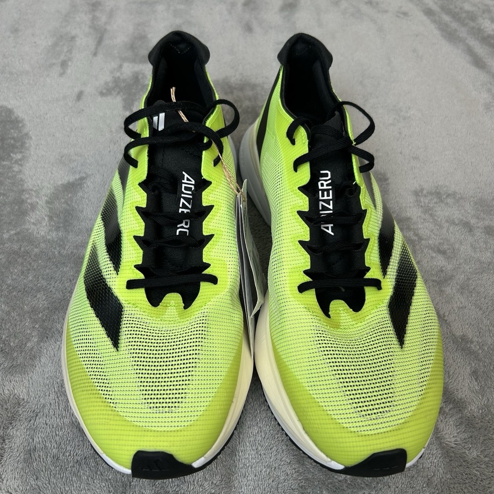 Adidas Adizero Boston 12 running shoe in the "Lucid Lemon Black" Men's Size 9.5 - Picture 8 of 16